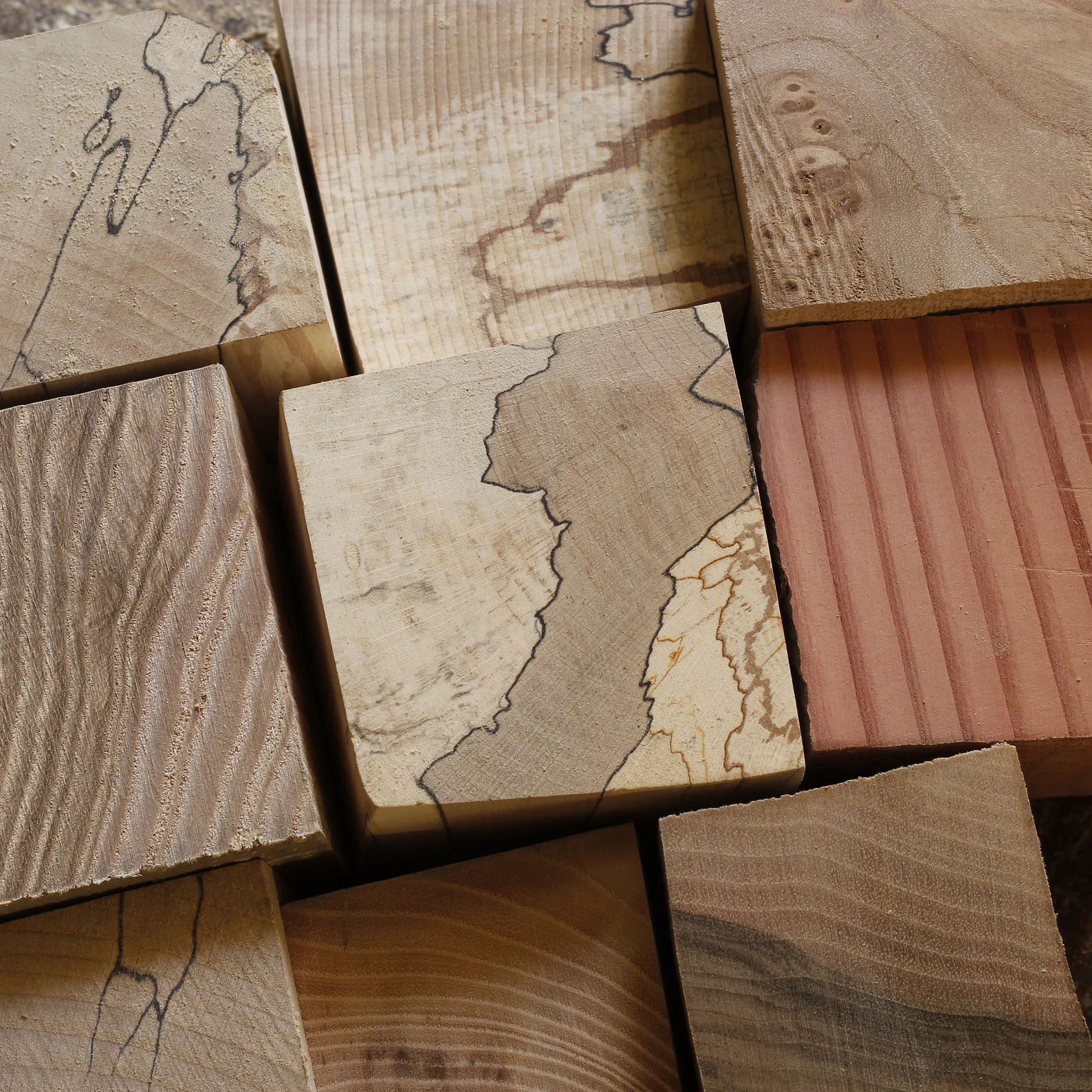 Cubes et rectangles de bois pour sculpture création petits objets pour fabrication Intarsia, marqueterie, couteaux, bijoux, sculpture, déco, – Image 9