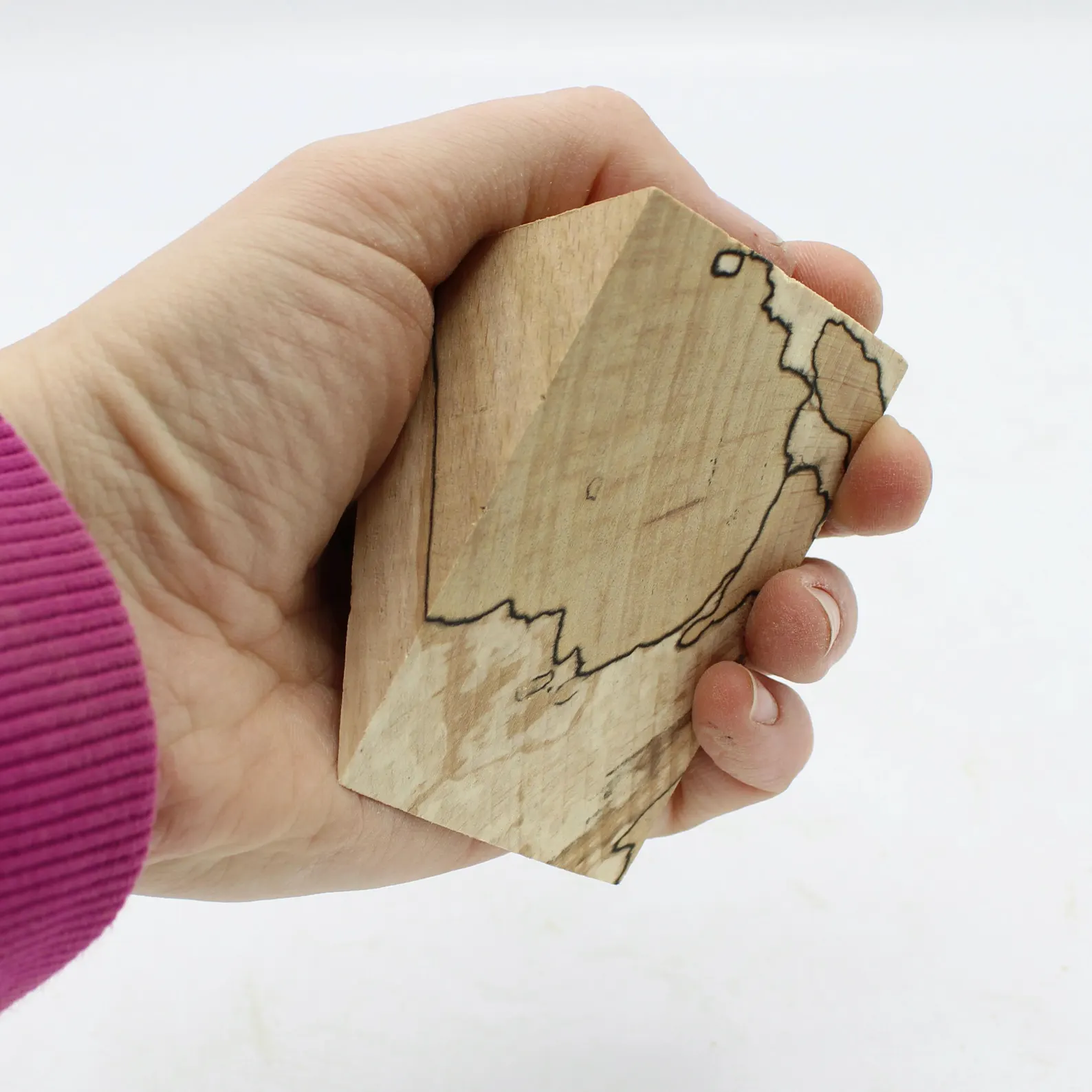 Triangle de hêtre échauffé, bois d'exception pour créations uniques, bijoux, déco, jeux, jouets, compositions, créations – Image 4