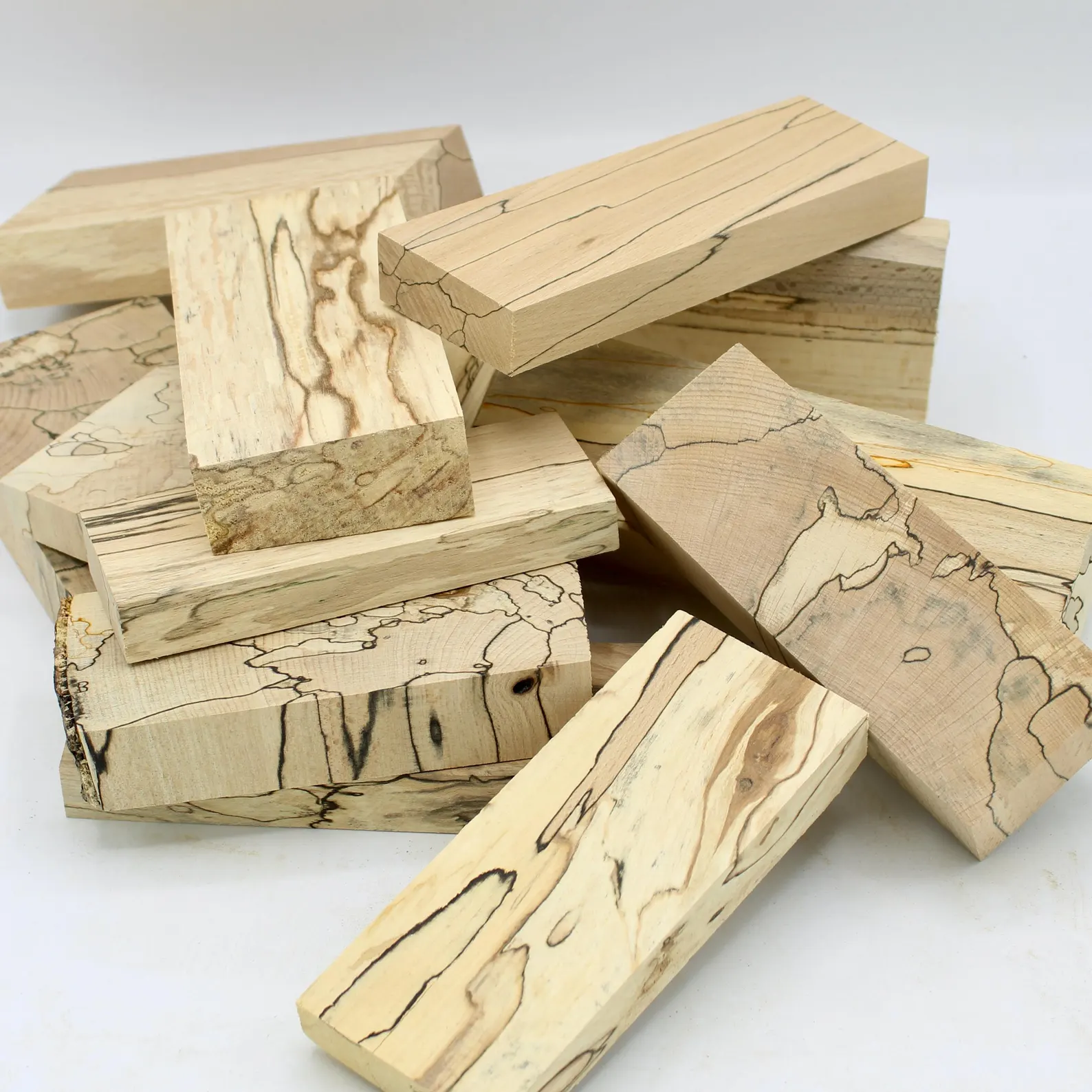 Carrelets de bois pour manche de couteau, bois d'exception de qualité pour coutelier, bois d’œuvre, bloc de hêtre échauffé marbrés uniques – Image 9